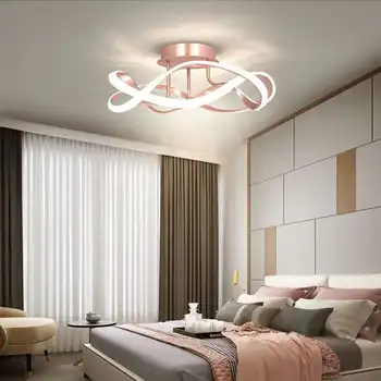 Ziemeļvalstu luksusa griestu lampas guļamistabas lampa, vienkārša mūsdienu atmosfērā ziedu formas istaba radošo personību mākslas studiju